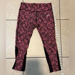 Nike DryFit Capri Leggings- neon coral